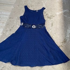 Free people floral cut out dress